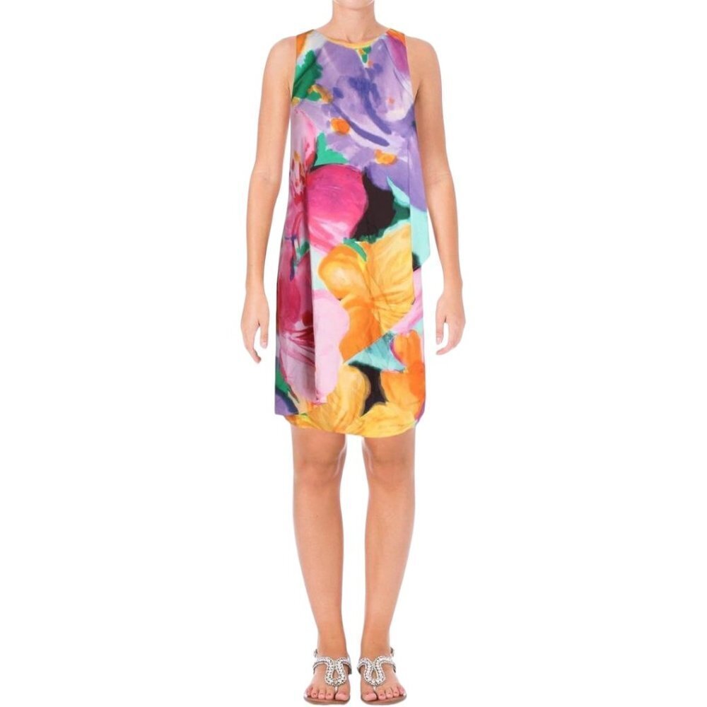 Lauren Ralph Lauren Floral Print Sleeveless Shift Dress